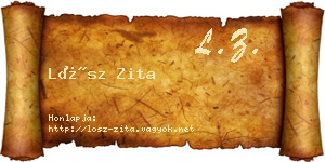 Lősz Zita névjegykártya